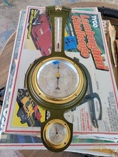 Vintage Taylor Banjo Wood Wall Weather Station Barometer Thermometer Hygrometer picture