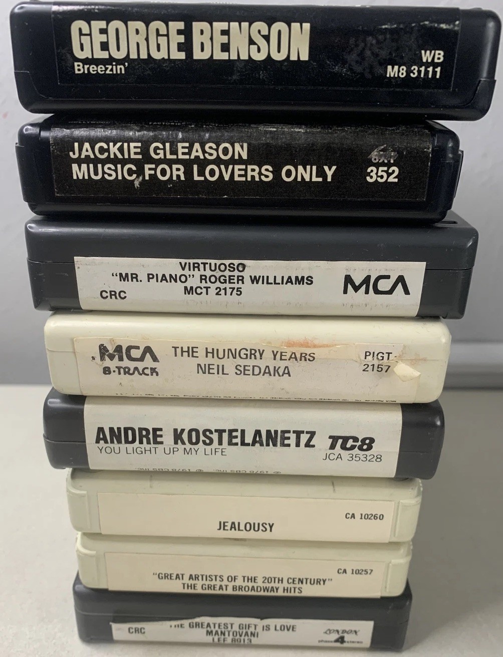 8 1970s 8 Track Tape Cartridges Vintage Variety Collection