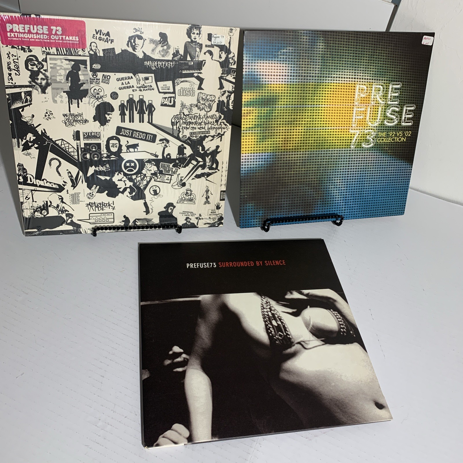Prefuse 73   LP  LOT of 3    VG+ 92 Vs. 02, Surrounded, Extinguished   Warp