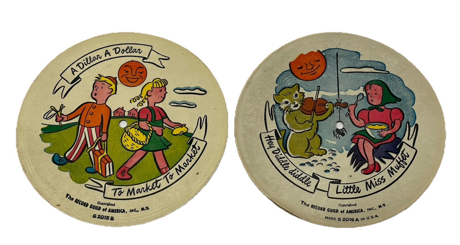 Antique Childrens Nursery Rhymes RECORD PUSSYCAT, TOM THE PIPER, BLACK SHEEP ￼