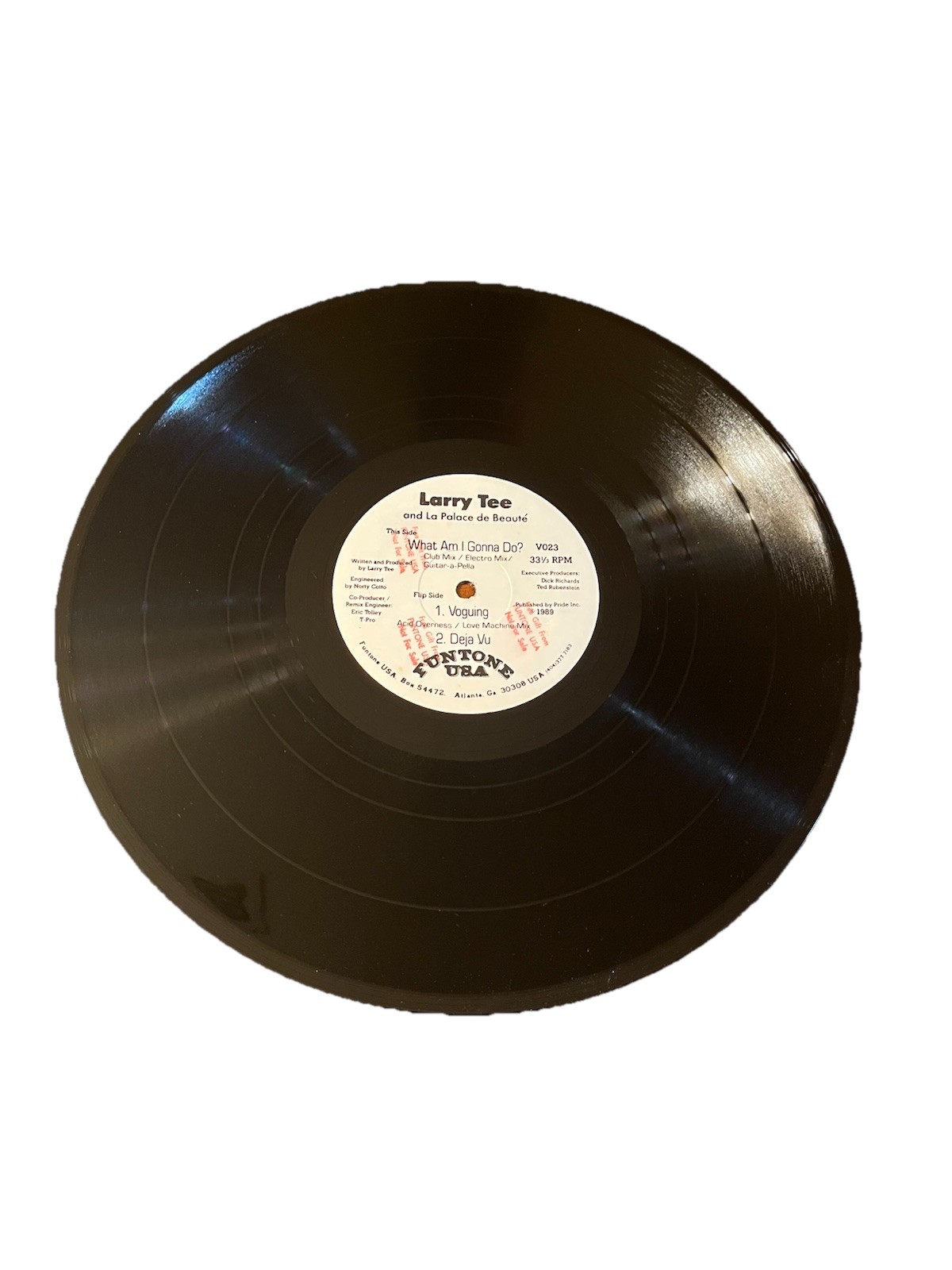 Larry Tee La Palace De Beauté  What Am I Gonna Do?   12''  33 1/3 1989 Promo