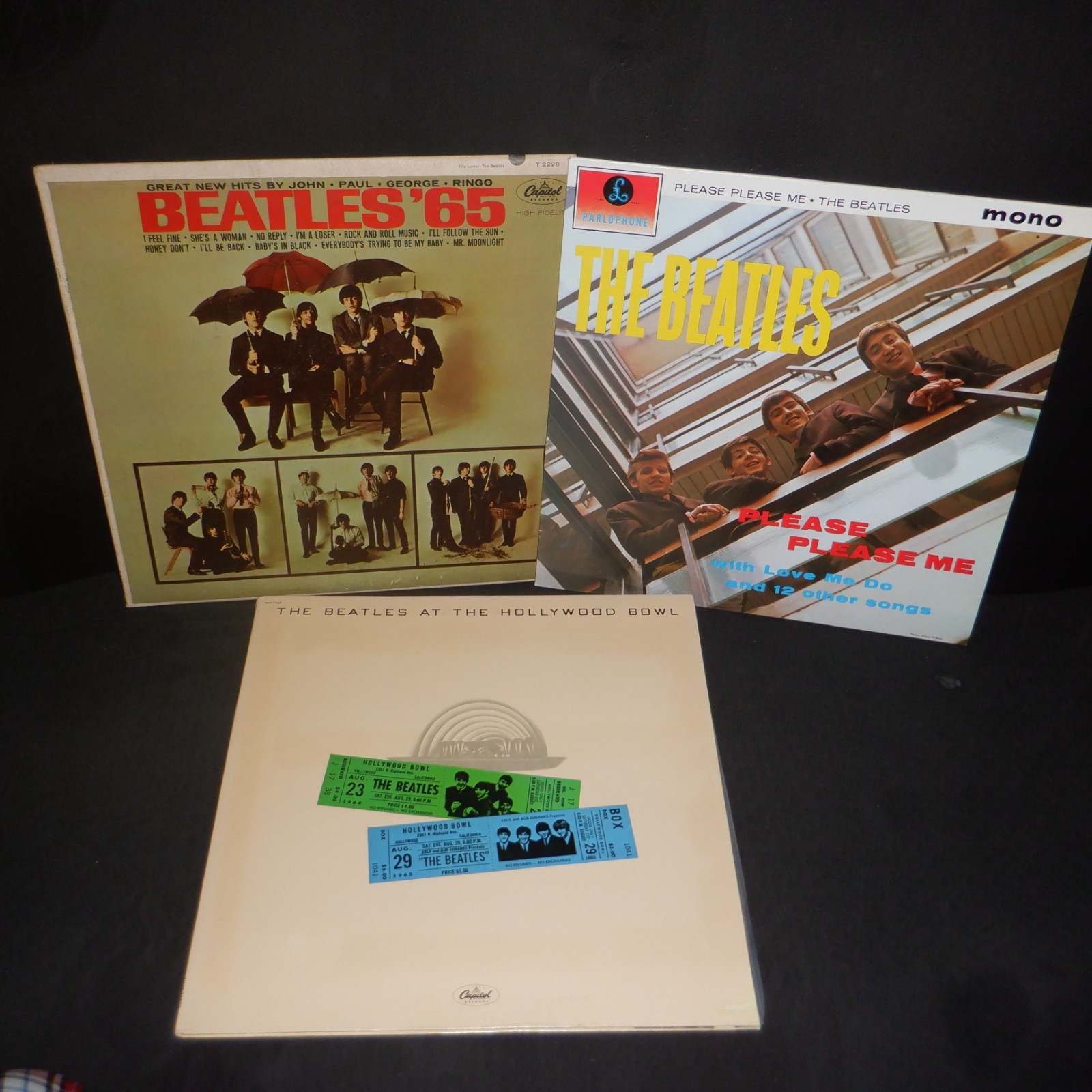 The Beatles vinyl LOT x3 BEATLES 65 Hollywood Bowl PLEASE PLEASE ME VG+/EX