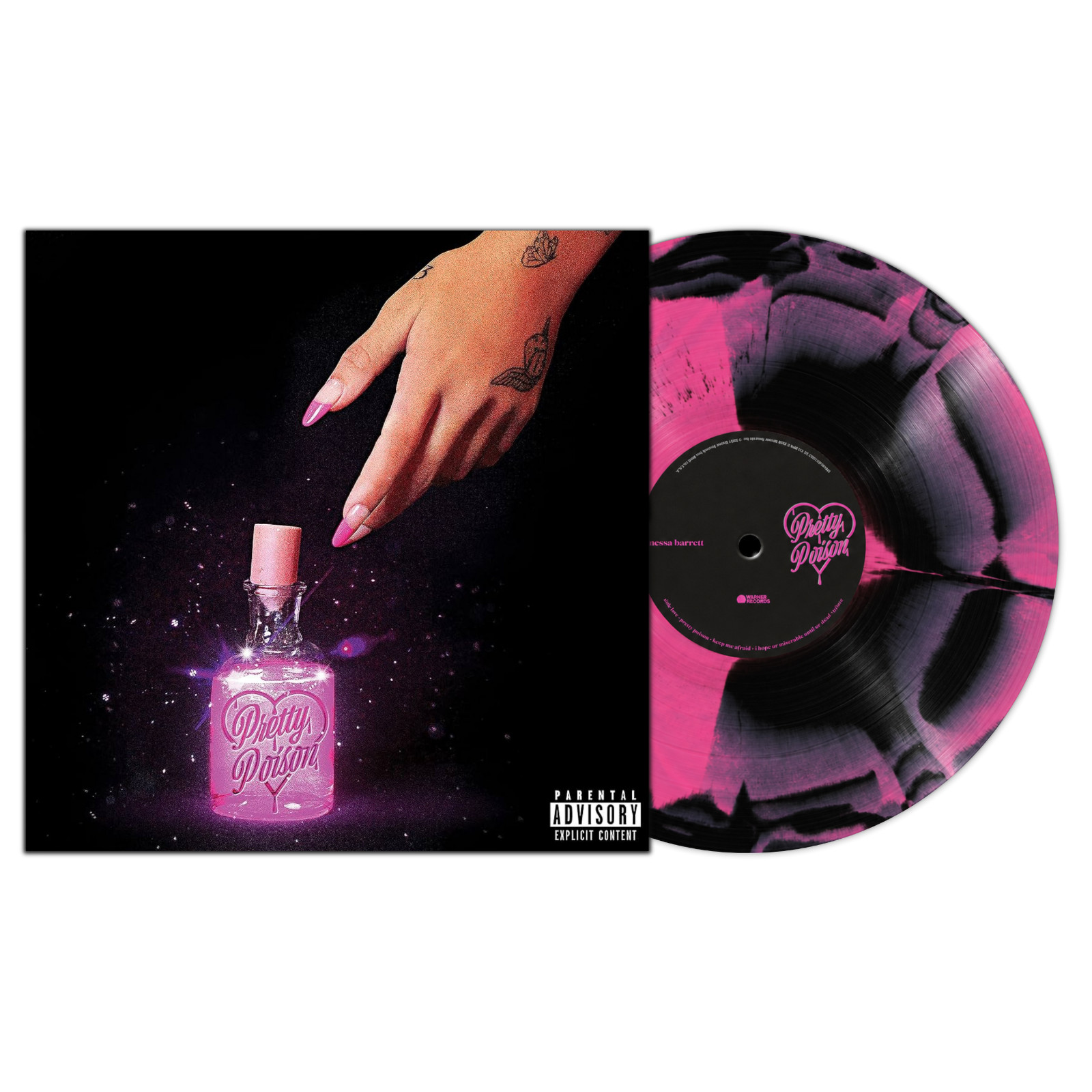 NESSA BARRETT Pretty Poison 5 Year Anniversary Pink Black Vinyl LP /1250 PRESALE