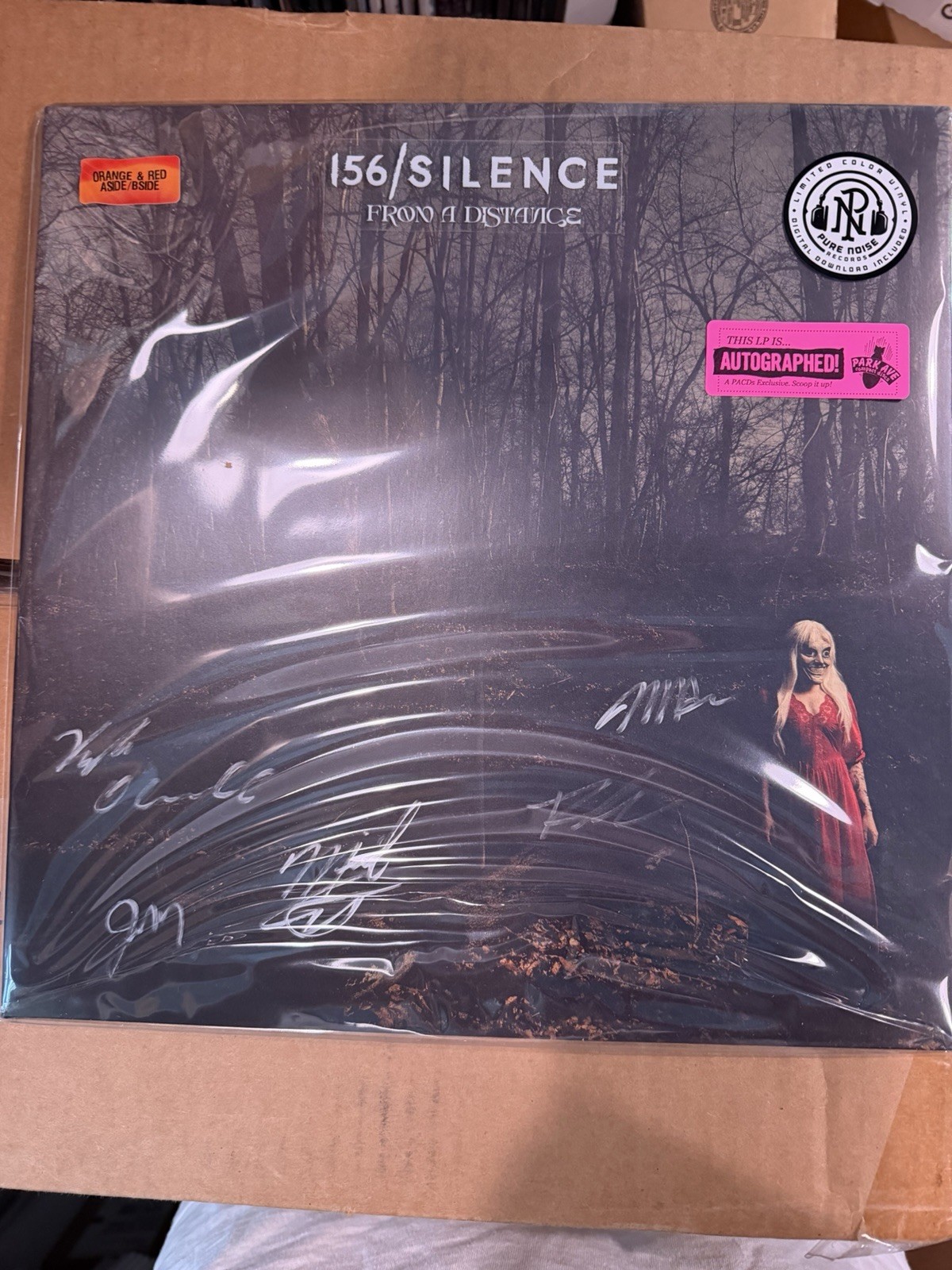 156/Silence - From A Distance - Full Band SIGNED Autograph Orange & Red LP Vinyl