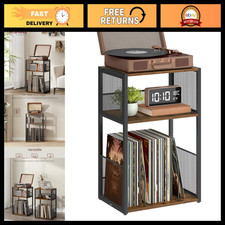 3-Tier Vinyl Record Player Stand, Storage for Up to 100 Albums, Modern Design picture