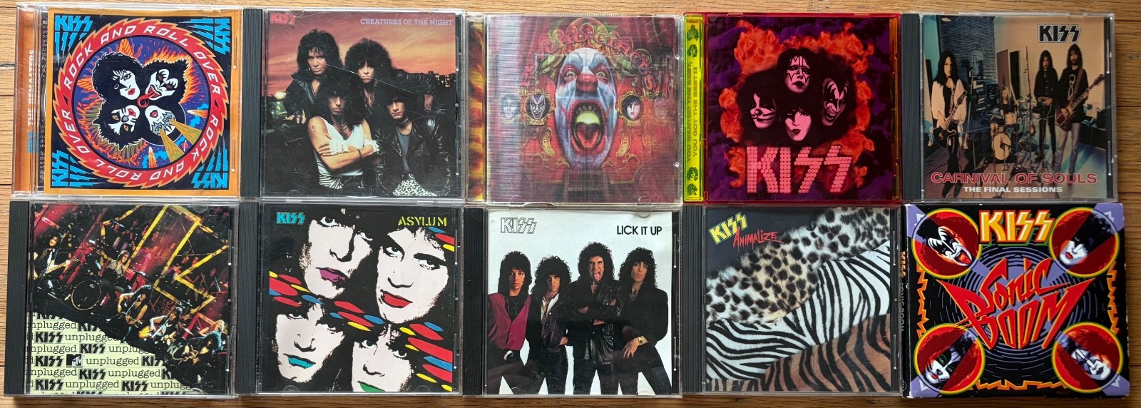10 Vintage KISS CD Lot Gene Simmons Ace Frehley Peter Criss Paul Stanley Carr