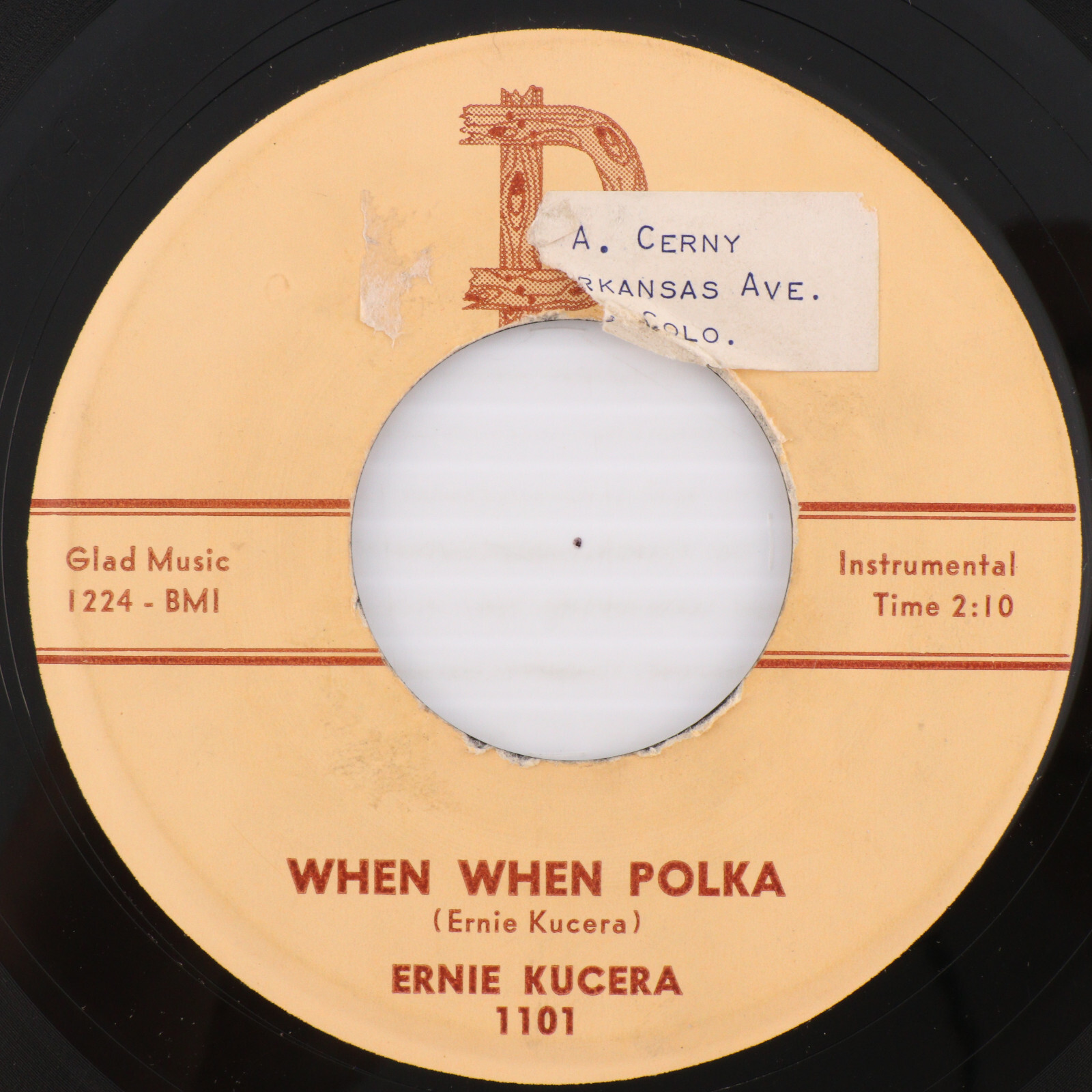 Ernie Kucera – When / Ernies Polka - 1959 45rpm 7
