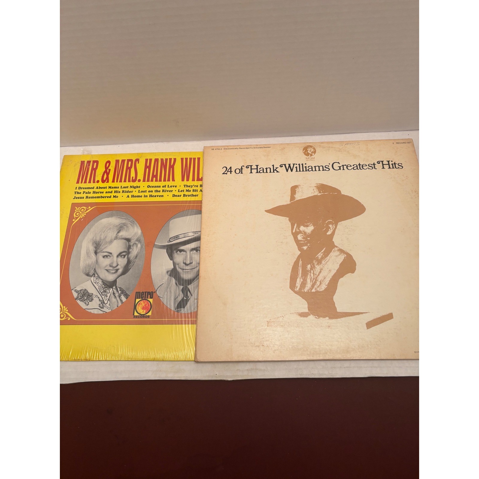 Hank Williams 24 Greatest Hits MGM & Mr and Mrs Hank Williams Metro Vinyl LP Lot