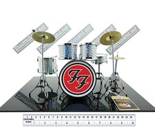 Mini Drum set one by FOO FIGHTERS Taylor model scale 1:4 miniature collectible picture