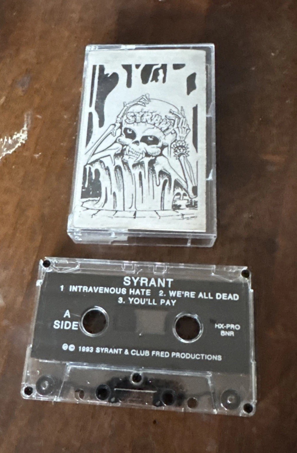 Syrant 1993 Demo Tape Cassette Metal Steve Pironne Detroit MI Original Very Rare