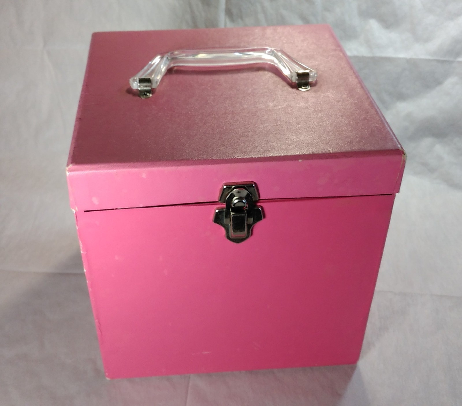45rpm Vintage Record Case / Large Pink / PB02 (FREE Shipping)