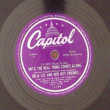JULIA LEE AND HER BOY FRIENDS  TELL ME DADDY / UNTIL THE REAL THING  78 RPM 125 picture