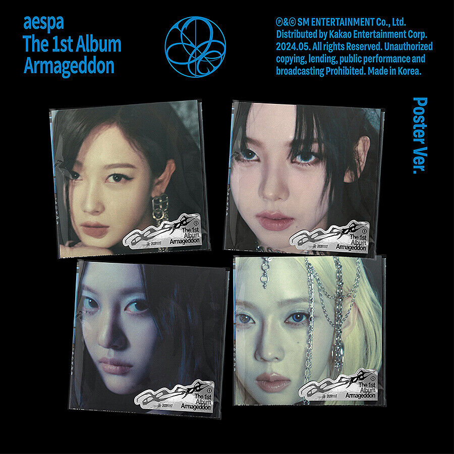 AESPA [ARMAGEDDON] The 1st Album POSTER Ver/CD+2 Photo Card+Sticker+Poster+GIFT