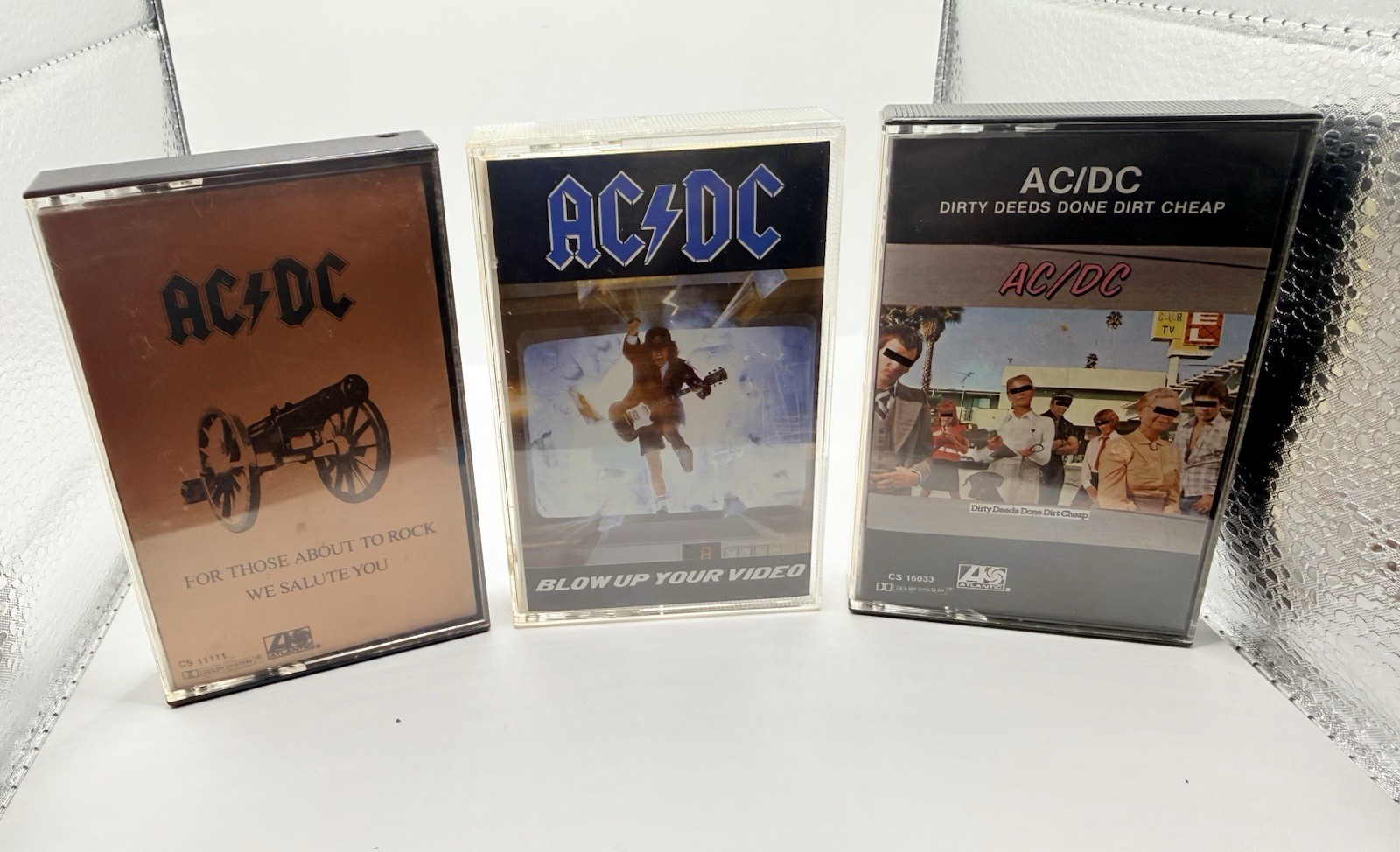 AC/DC Cassette Lot 3 Dirty Deeds/ Blow Up Your Video /For Those About To Rock
