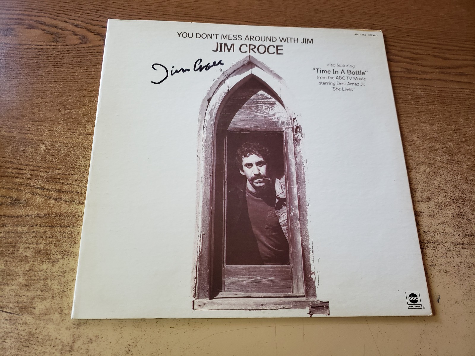 (hand signed 8/24/1973 by Jim Croce) 1972 vg++ You Dont Mess Around With Jim LP