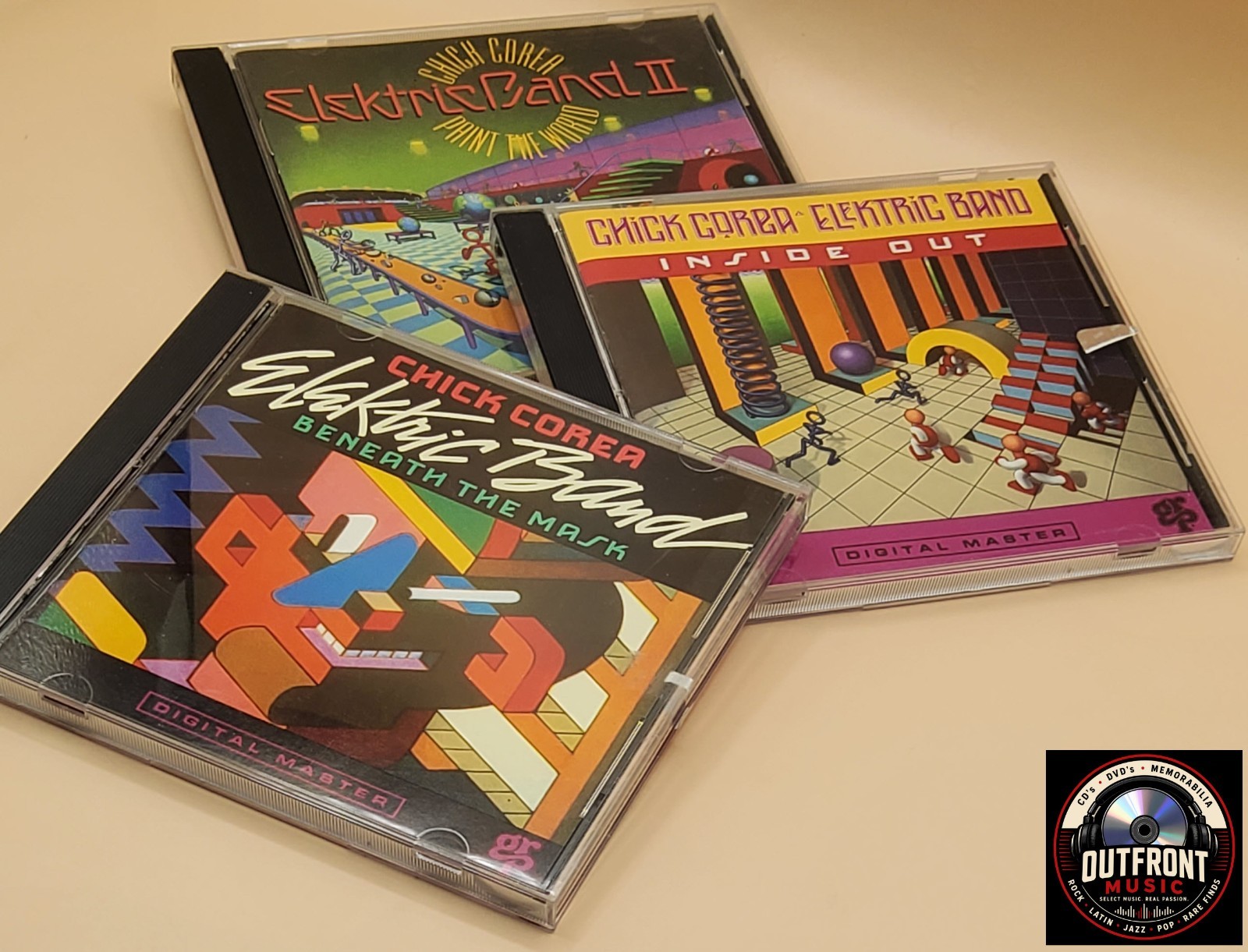 Chick Corea Elektric Band 3 CD Lot GRP Inside Out Beneath Mask Paint World