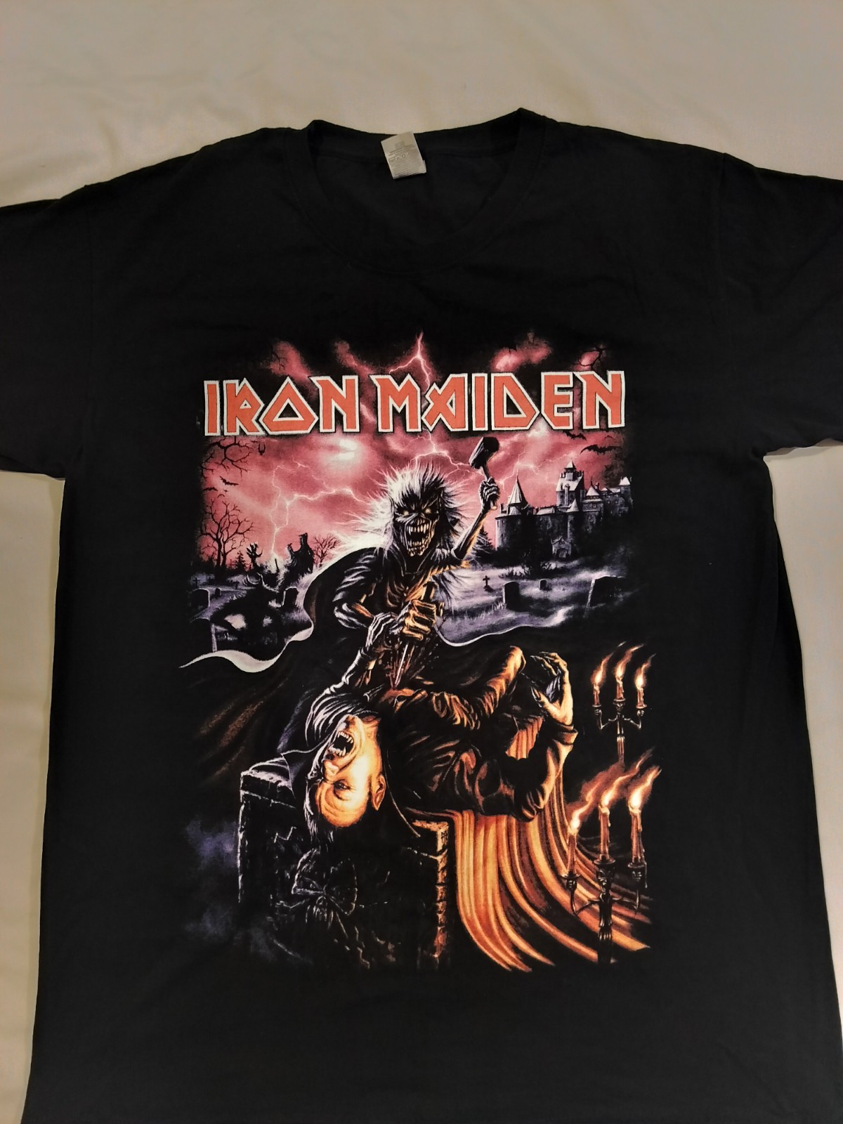 Vintage Iron Maiden Dracula vampire Transylvania 2010 T-shirt Large Rare VGC Y2K