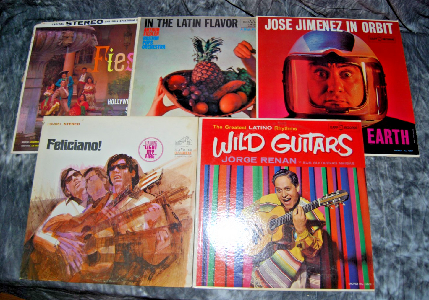 Vintage Vinyl Record Lot of 5 - José Feliciano, Jorge Renan, Bill Dana, Latin