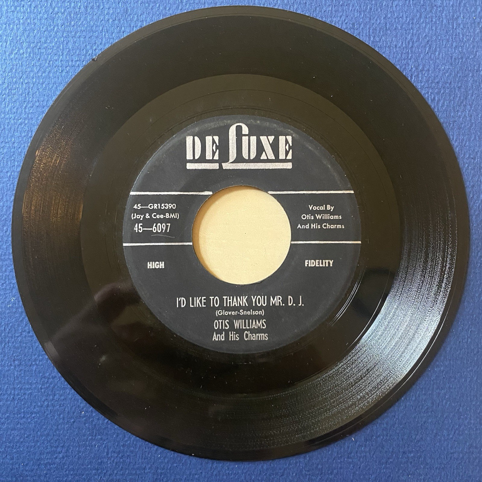 Otis Williams DeLuxe 6097 I’d Like To Thank You Mr DJ / Whirlwind r&b Ex 45
