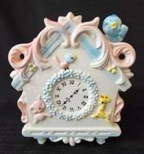 Vtg Napco C-7730 Clock Music Box Planter 
