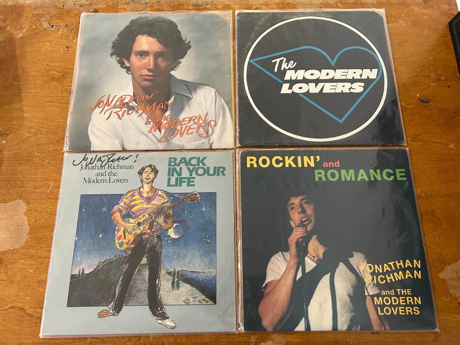 The Modern Lovers Jonathan Richman (4) Vinyl Record Lot 1st PRESSINGS & Signed