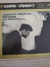 TCHAIKOVSKY CONCERTO NO.1 VAN CLIBURN, PIANIST VINYL LP 1958 RCA VICTOR STEREO  picture