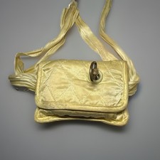 Vintage Wrapped Music Box Hanging Pouch Quilted 1959 Rock A Bye Baby Works picture