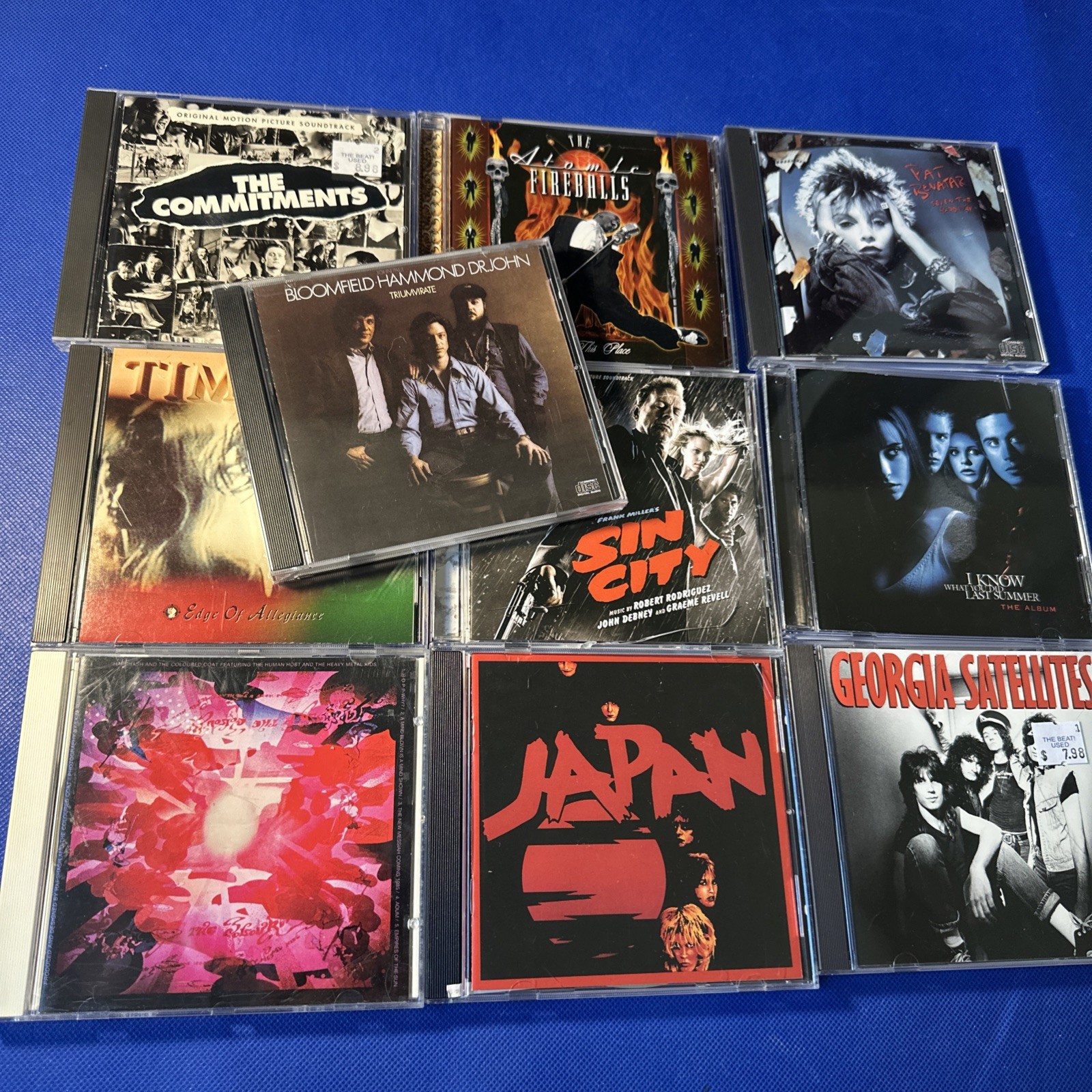 #A56 Lot of 10 mixed CDs Pat Benatar,The Commitments,The Atomic Fireballs,etc