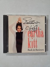 SIGNED Back in Business by Eartha Kitt (CD, 1994 DRG Records) picture
