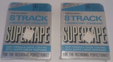 NEW Realistic 8 Track Recordable Blank SuperTape Lot of 2 Sealed Unused 8-Track picture