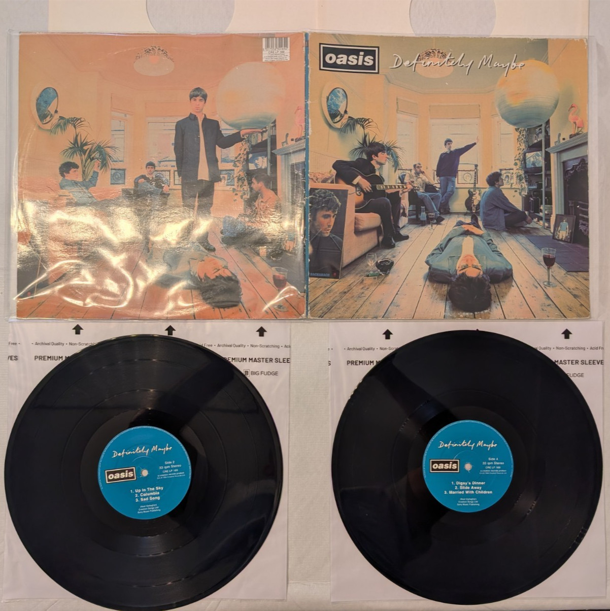 Oasis Definitely Maybe 1994 UK Damont  Pressing - CRE LP 169