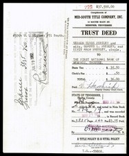 Elvis Presley Graceland Purchase Trust Deed 1957 Official Replica Memorabilia picture