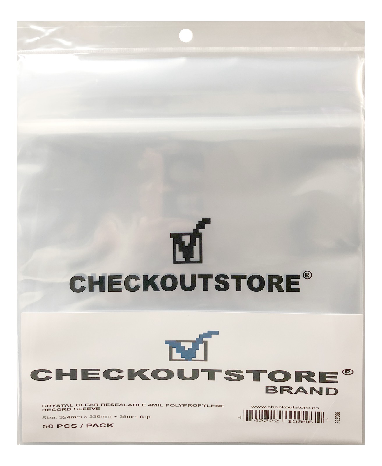 Crystal Clear Plastic OPP Sealable Flap 12