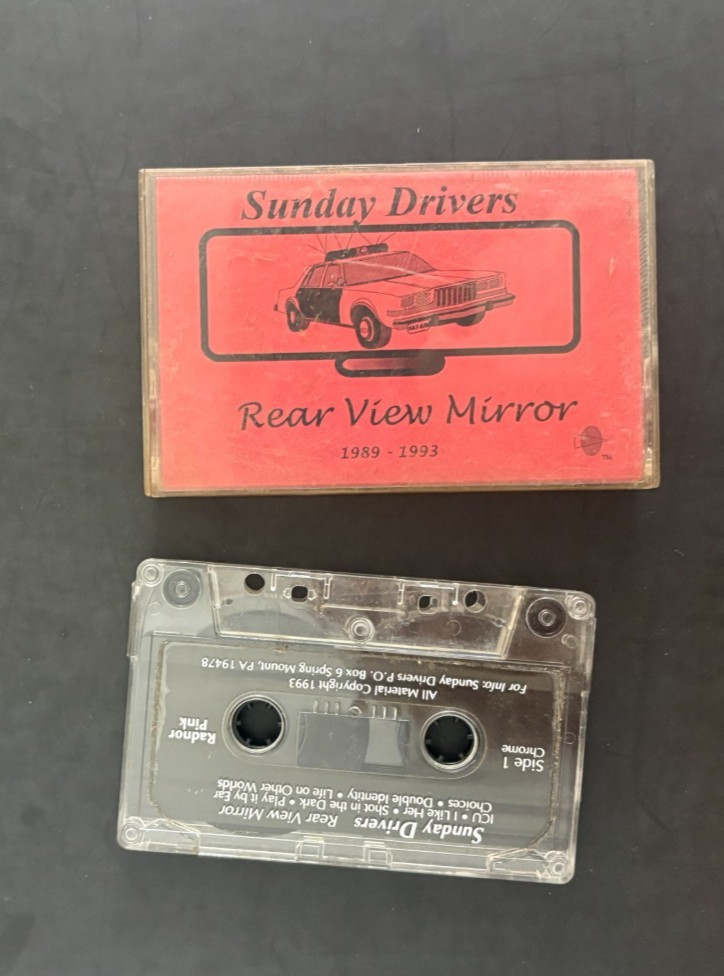 RARE Vintage 1993 SUNDAY DRIVERS from SPRING MOUNT PA Cassette Rear View Mirror