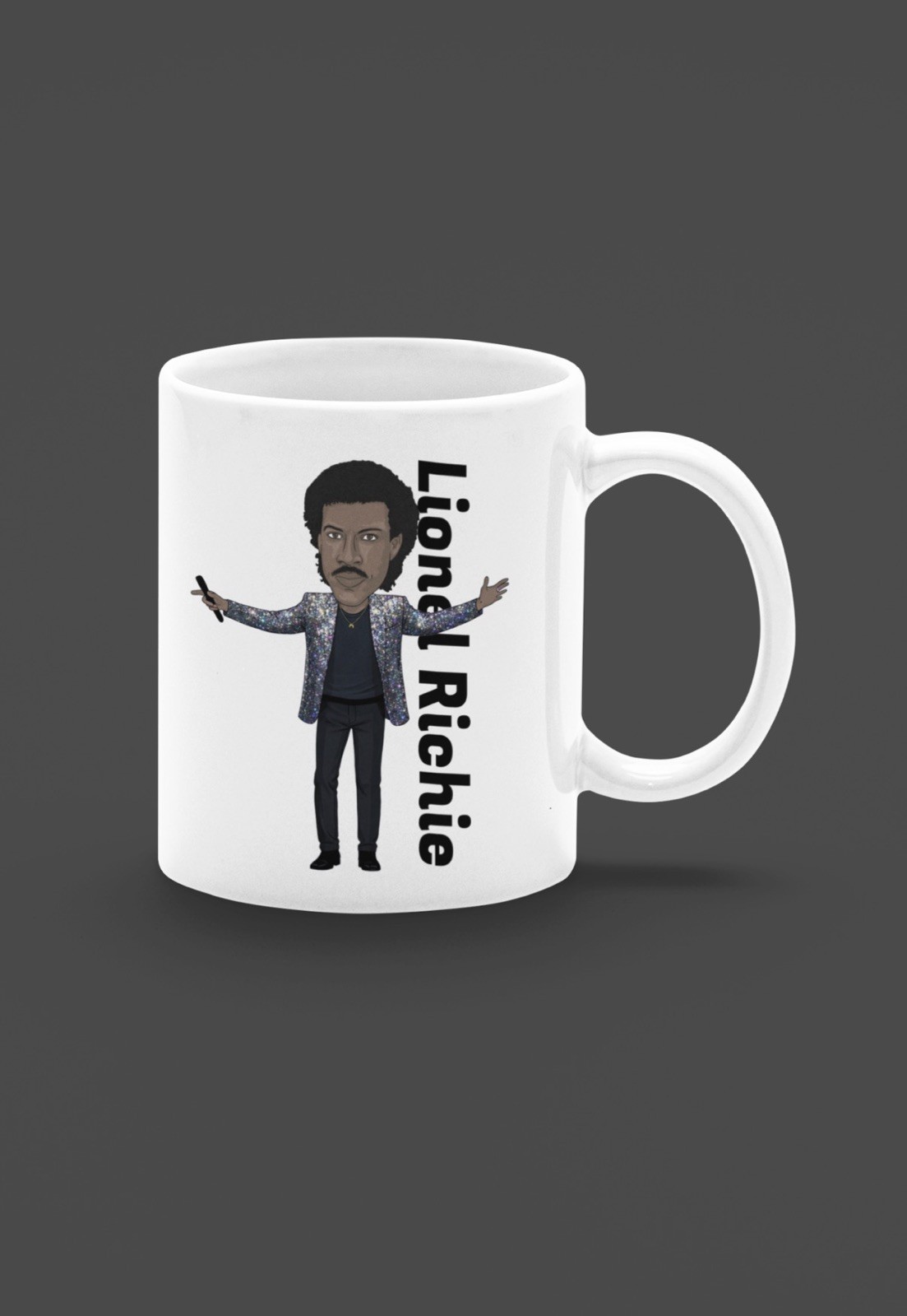 Lionel Richie Cartoon Fan Art Made 11oz ceramic white Mug
