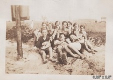 1931 Hollywood Beach Friends Swimsuits Banjo Barefoot SMALL VINTAGE PHOTO picture