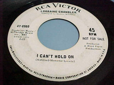 LORRAINE CHANDLER -NORTHERN SOUL-PROMO-I CAN'T HOLD ON / SHE DON'T WANT YOU - EX picture