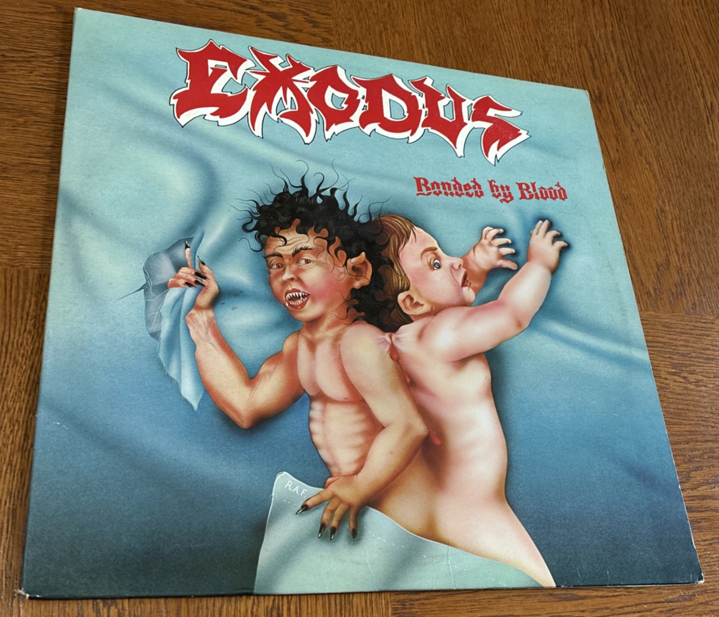 EXODUS BONDED BY BLOOD THRASH METAL MX 8019 COMBAT TORRID RECORDS 1985 W/INSERT