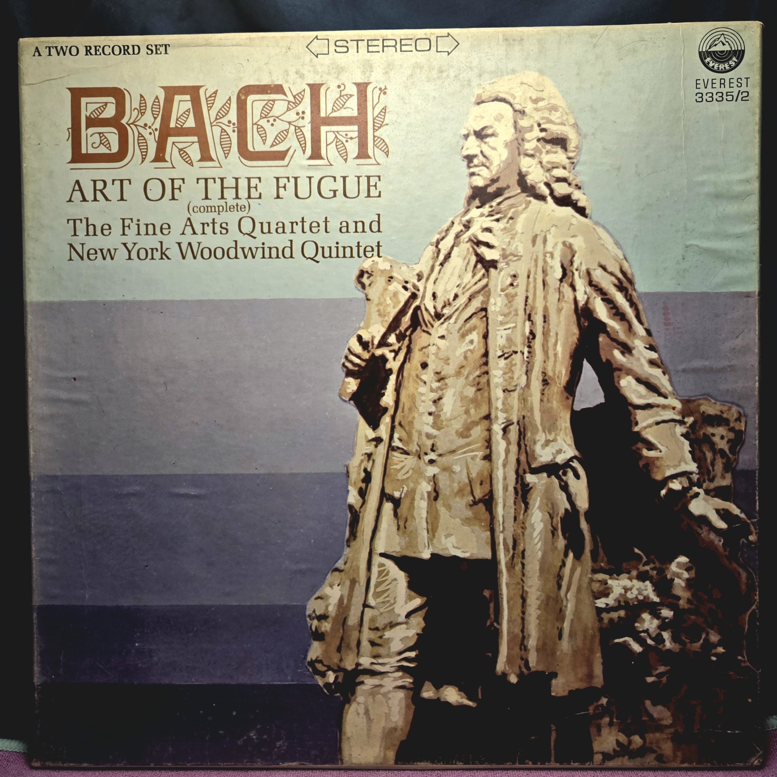 Bach Art Of Fugue Fine Arts Quartet Woodwind Quintet Everest 2LP Box SDBR 3335/2