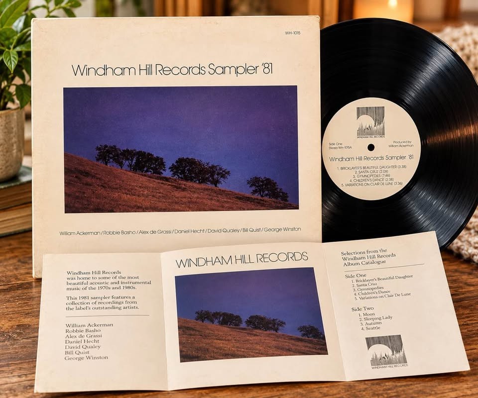 Vintage 1981 Windham Hill Records Sampler Vinyl LP – George Winston, William Ack