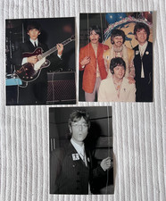 THE BEATLES 1960s Suite Set of 3 Vintage Press Photos Lennon Harrison Stamped PA picture