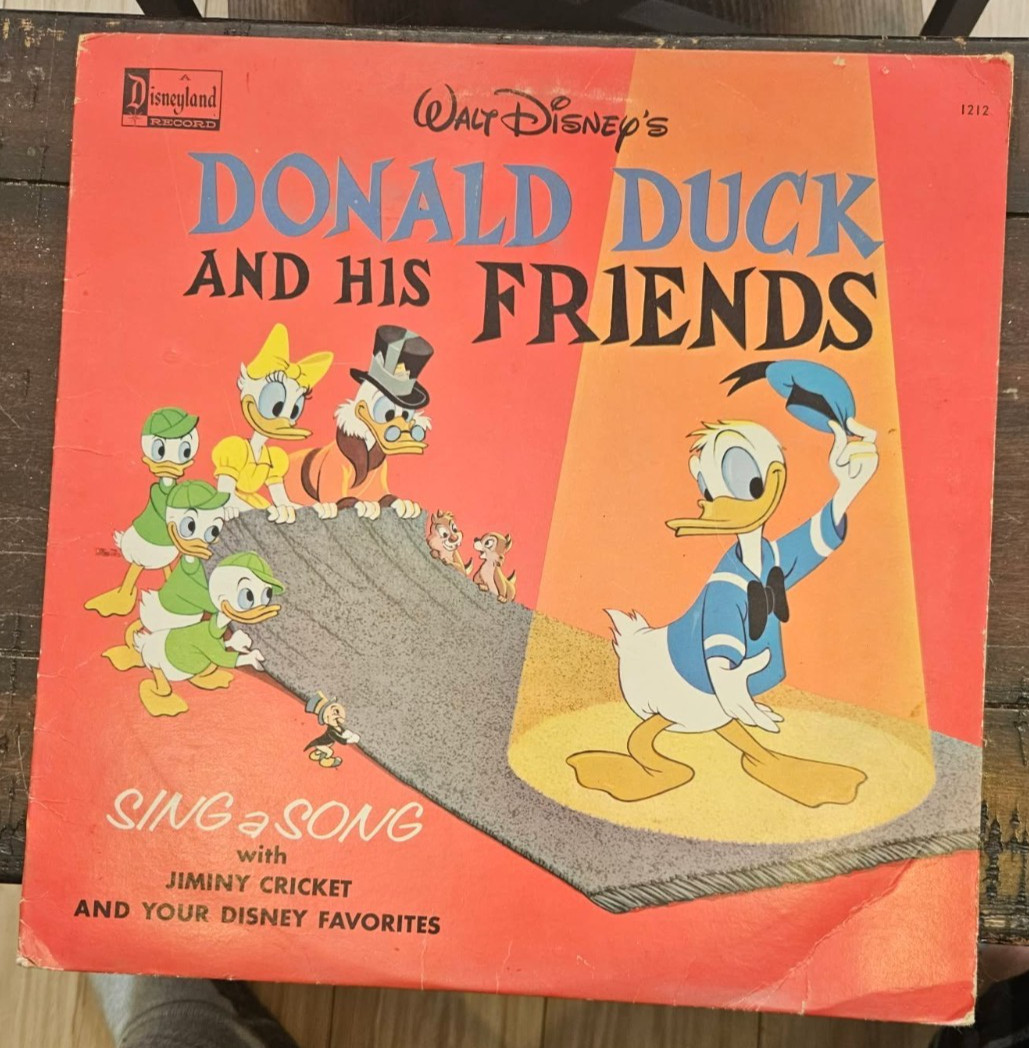 Walt Disney’s Donald Duck And His Friends LP Disneyland Mono 1973 EX