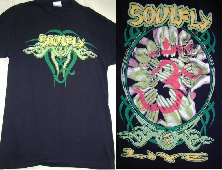 Vintage Soulfly 3 Blue Long-Sleeve T-shirt Collectable Medium