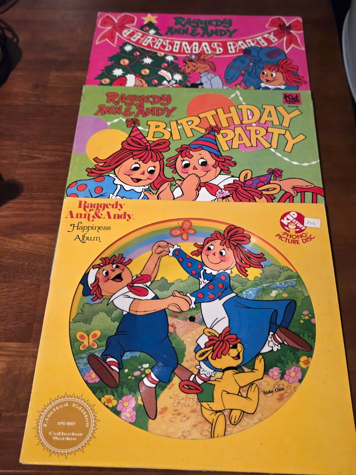 Vintage Raggedy Ann & Andy Vinyl LP Lot of 3 Kid Stuff Records EX/NM Play Tested