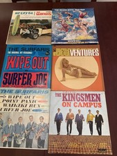 Vintage Surf Rock Vinyl Lot 6 Albums 7 LPs Beach Boys Surfaris Ventures Kingsmen picture