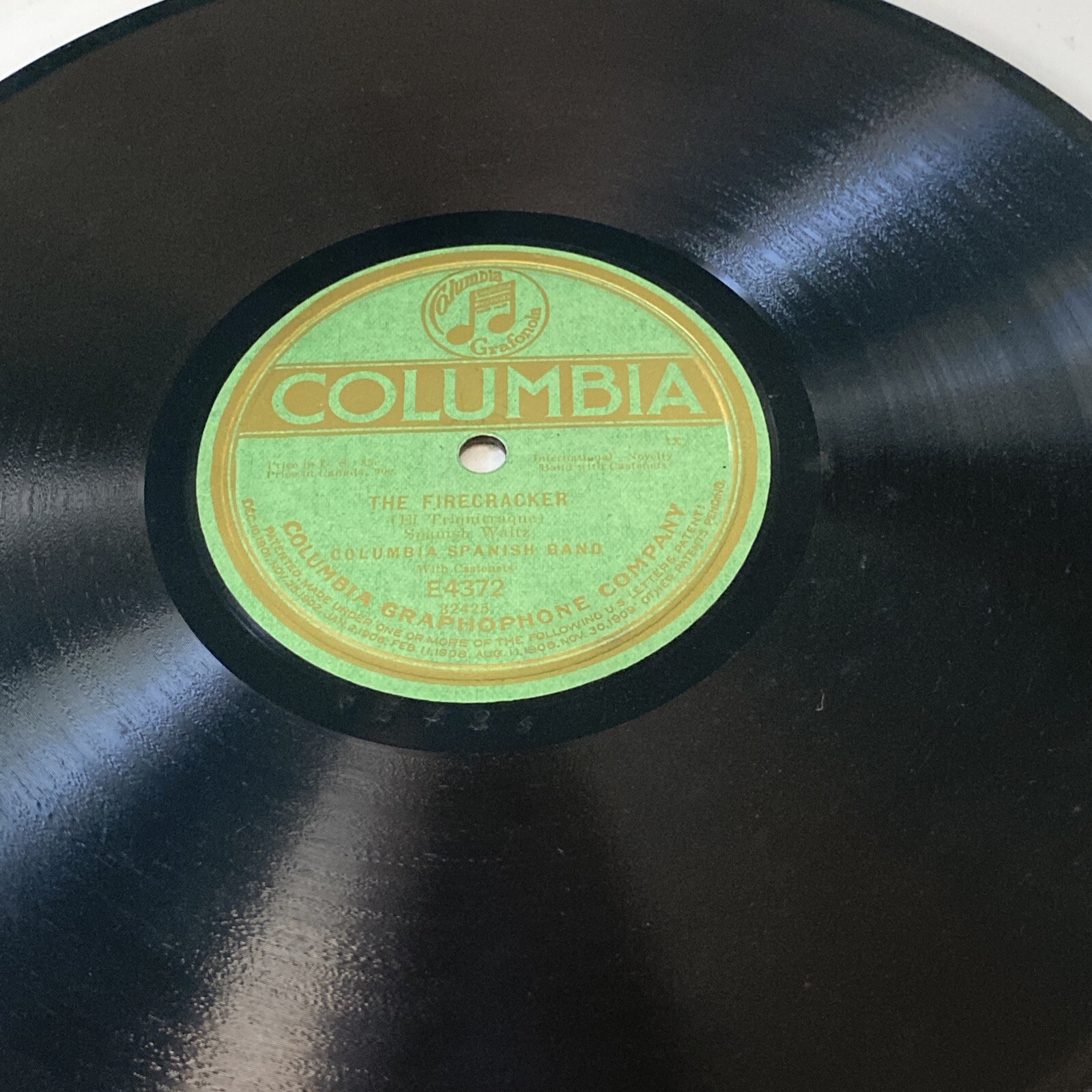 1917 Columbia Spanish Band 78 rpm COLUMBIA E4372 The Firecracker SPANISH WALTZ E