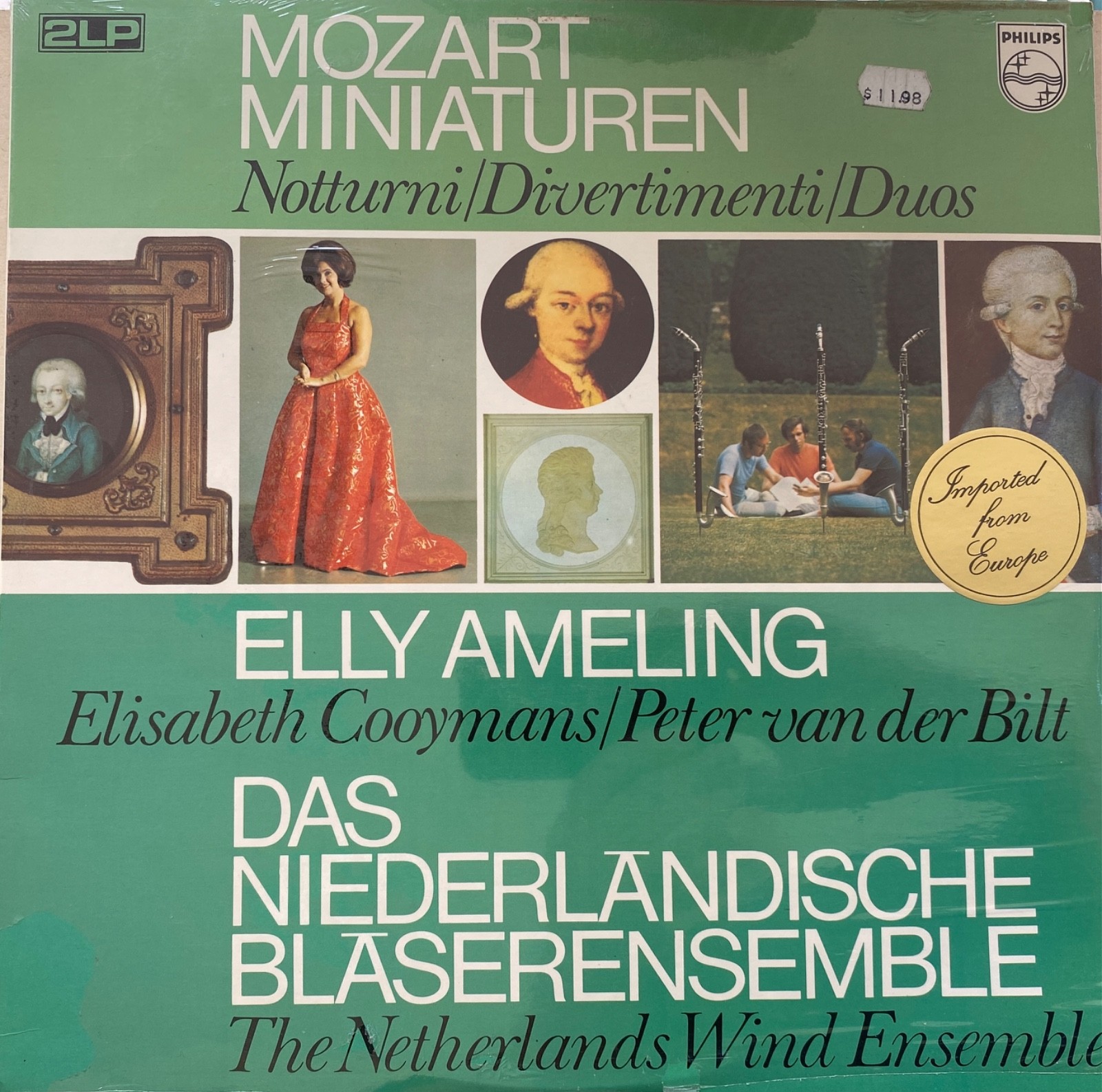 Mozart Elly Ameling Miniaturen Philips6747 136 2LP Elisabeth Cooymans New Sealed