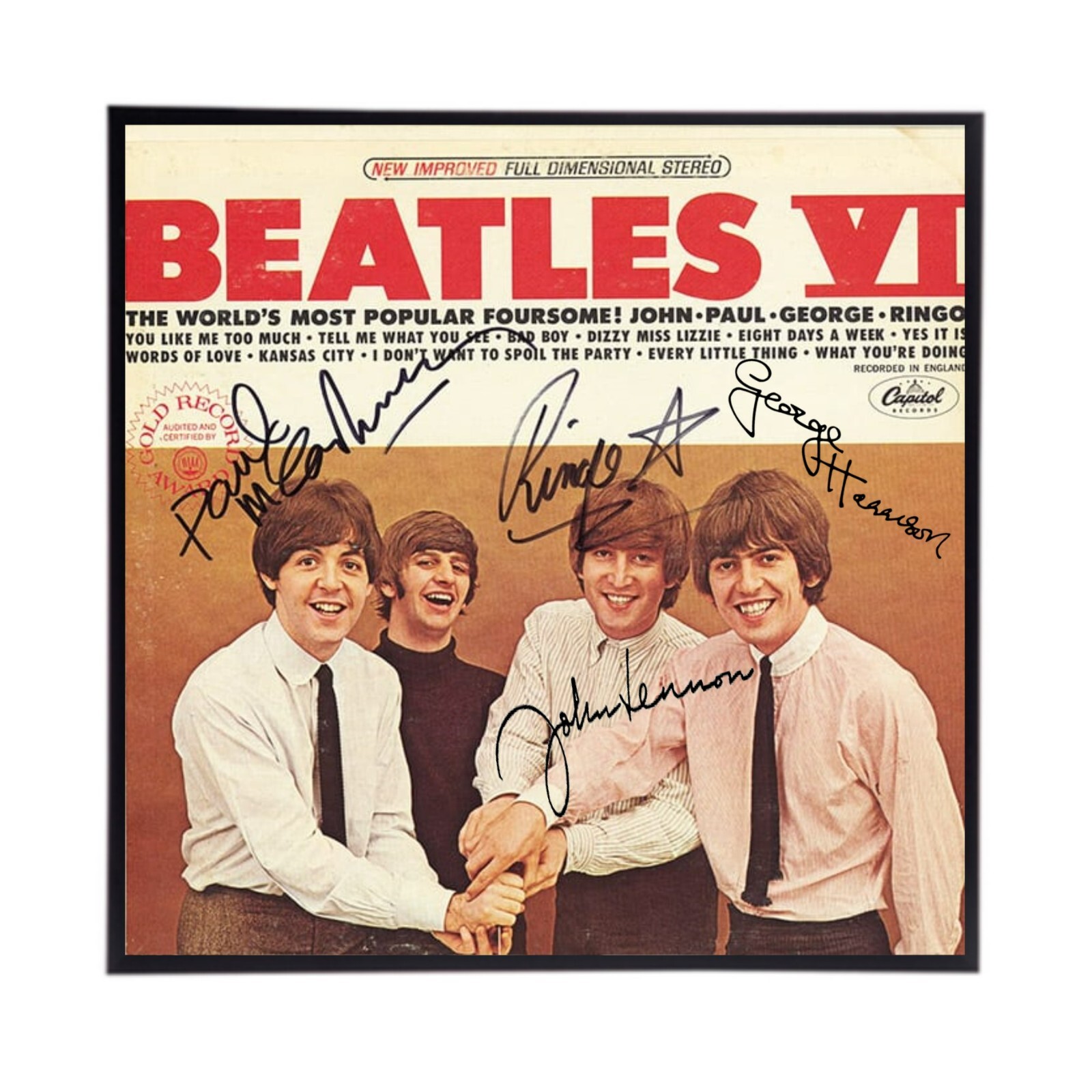 Choose any 12. Beatles Autographed FRAMED Album Cover Reprints. MAKE OFFER