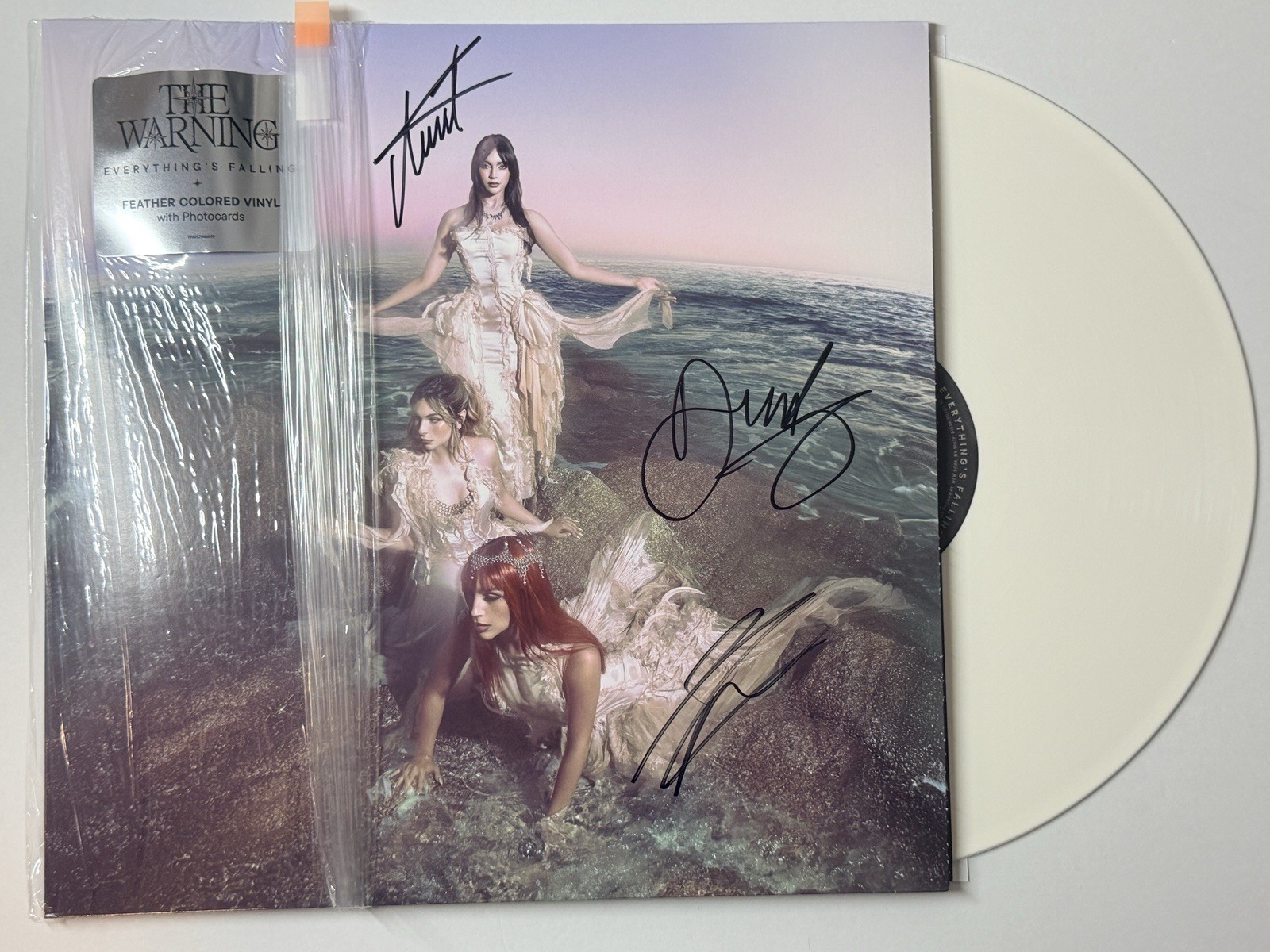 The Warning SIGNED on Cover Everything’s Falling Feather Colored Vinyl