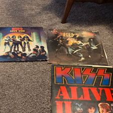 Vintage 1970s KISS Vinyl Album Bundle (3 LPs / 5 Discs Total)  **CLASSIC CASABL picture